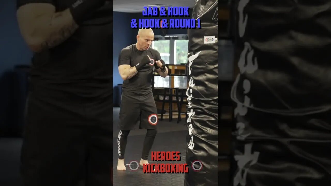 Heroes Training Center | Kickboxing & MMA "How To Double Up" Jab & Hook & Hook & Round 1 | #Shorts