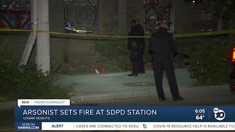 Search on for person who started fire at SDPD station