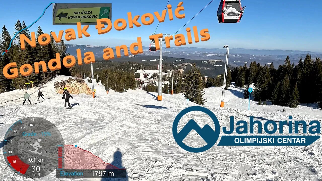 [4K] Skiing Jahorina, Novak Đoković Gondola and Pistes, 8, 8a, 8b, 1c, 1a, 1b, BiH RS, GoPro HERO11