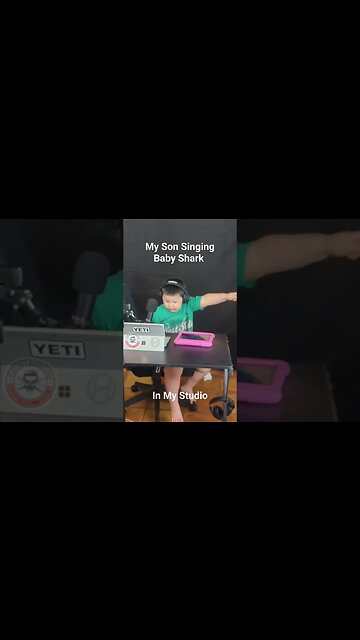 4 year old in studio #funny #studio #babyshark