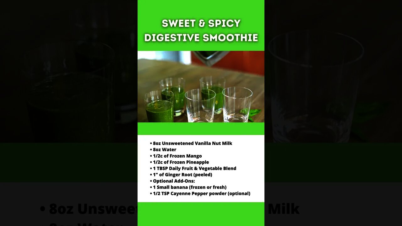 Sweet & Spicy Digestive Smoothie Recipe | Smoothie Diet for Weight Loss #shorts