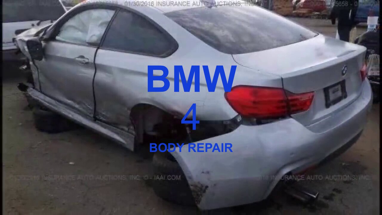 Body repair of a BMW 4, accident damage repair