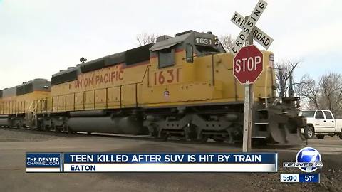 Eaton High School student killed when SUV hit by train at same crossing where teen died in 2017