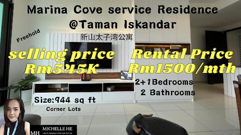 property malaysia #WaveMarinaCoveServiceResidence #新山龙园##TamanIskandar #JohorBahru #新山太子湾全新公寓 #三房二厕 #全家私 #随时入住 #FullyFurnished