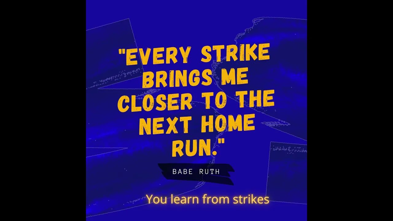 Start swinging
