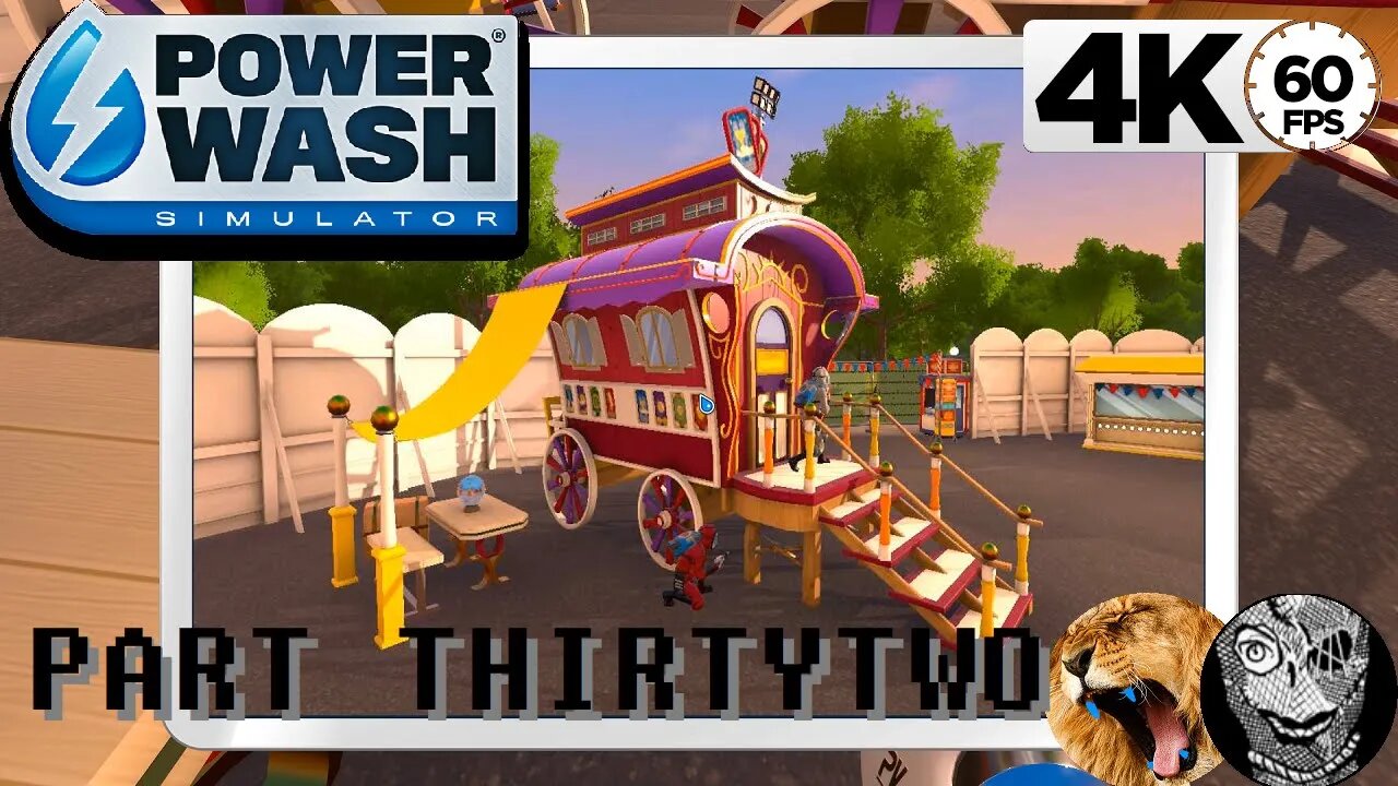 (PART 32) [Clean the Fortune Teller's Wagon] PowerWash Simulator 4k60 w/ BlueToof92