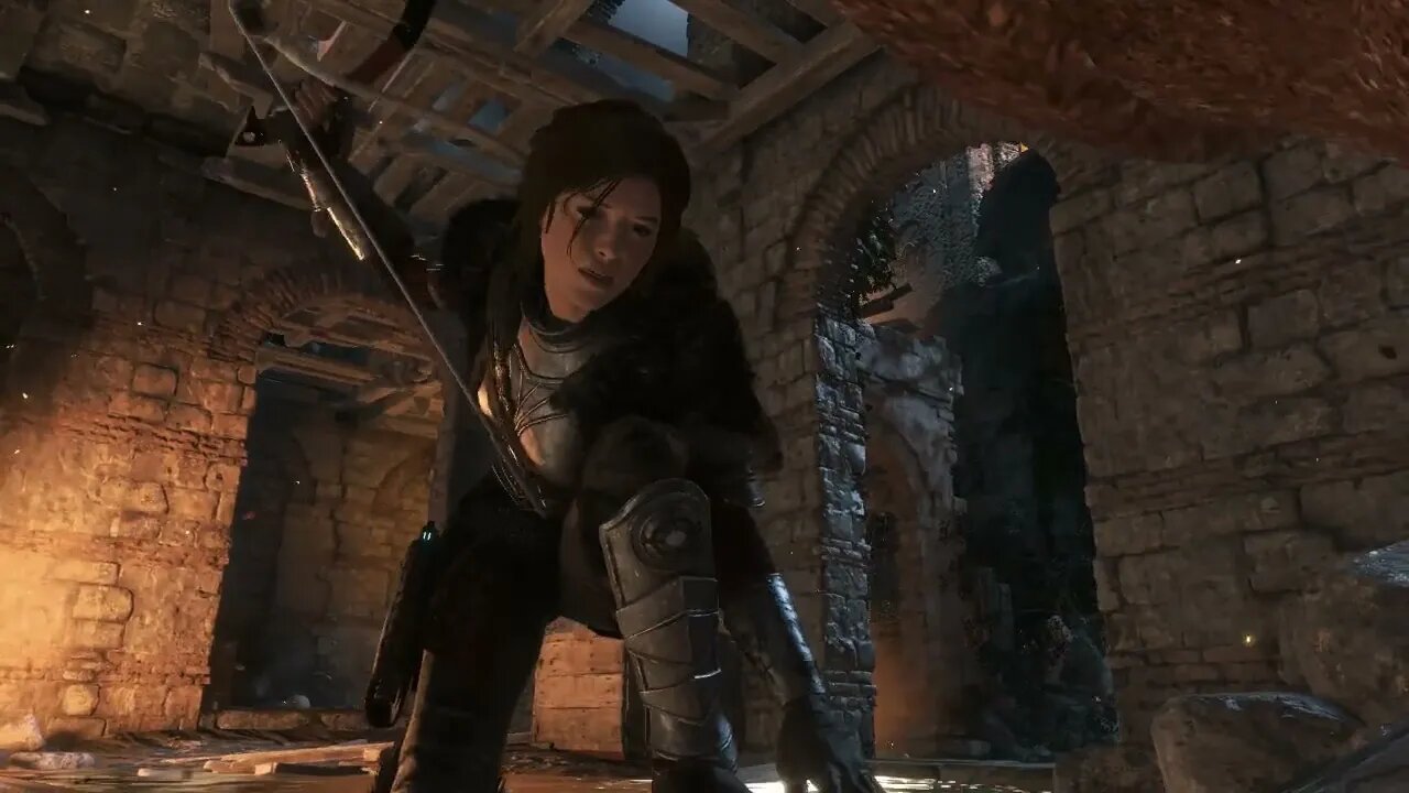 rise of the tomb raider p8 - lara isn't doing so hot, I mean so well, she's doing poorly