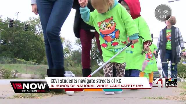 Blind students raise awareness on national white cane safety day