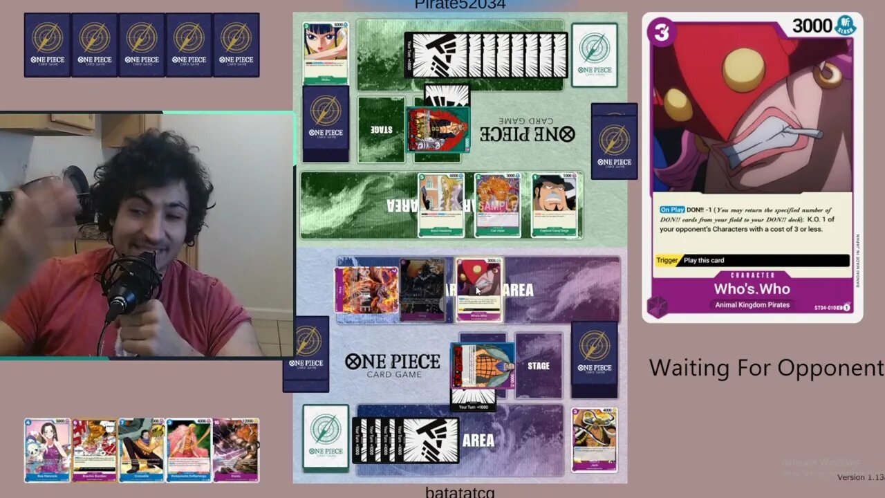 Crocodile [ Blue/Purple ] VS Eustass Kid [ Green ] | OPTCG SIMULATOR | One Piece Card Game Gameplay