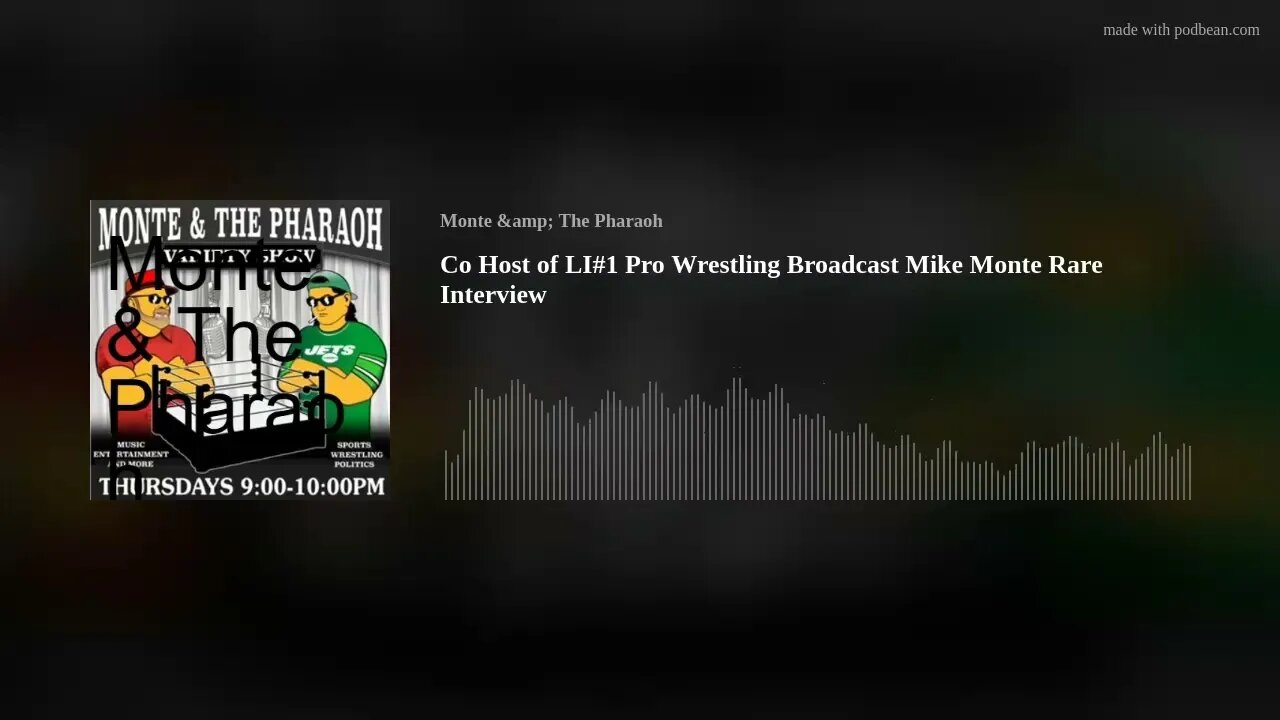 Co Host of LI#1 Pro Wrestling Broadcast Mike Monte Rare Interview