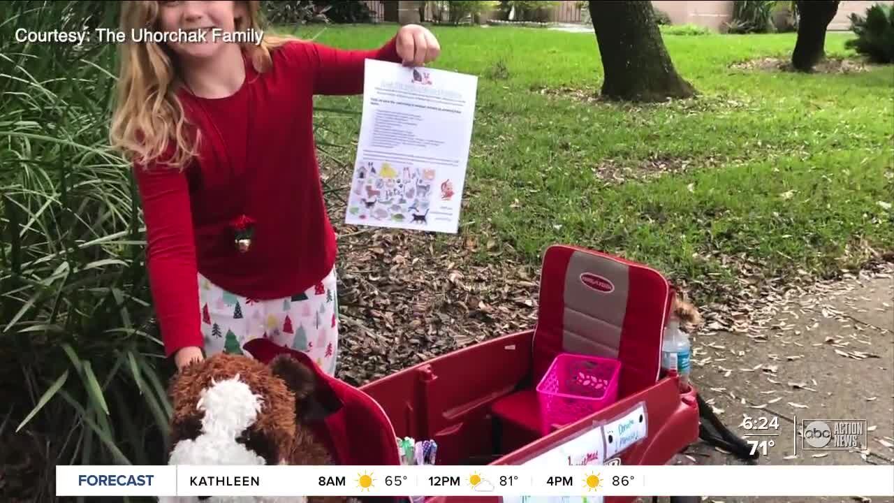 9-year-old girl donates toys, food to Tampa shelter animals