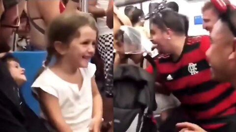 THE LITTLE GIRL WAS CRYING ON THE SUBWAY WHAT HAPPENS NEXT WILL MAKE YOU CRY!