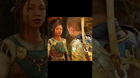 I am too hyped, Atreus meets young woman #godofwar #fyp #ps5 #godofwarragnarok #godofwargameplay