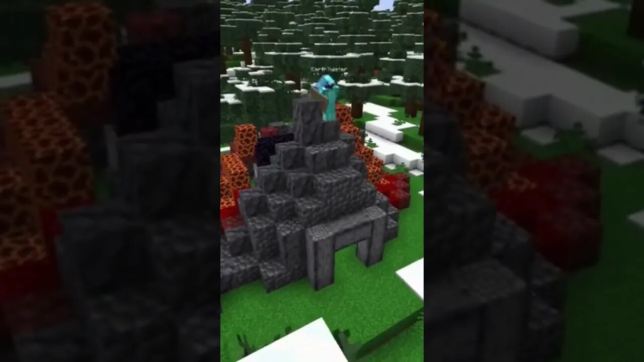 Lava Temple Time-lapse #minecraft #shorts
