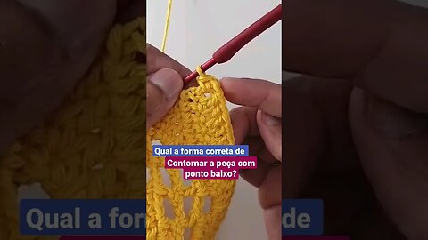 Qual a forma correta de contornar a peça com ponto baixo?