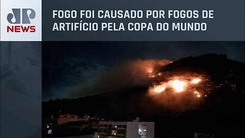 Incêndio atinge região de mata em morro de Copacabana, no RJ