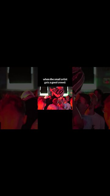 when a small artist gets a good crowd...