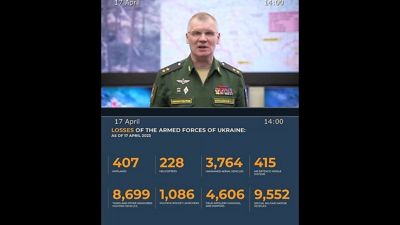 17.04.23 ⚡️ Russian Defence Ministry report on the progress of the deNAZIficationMilitaryQperationZ