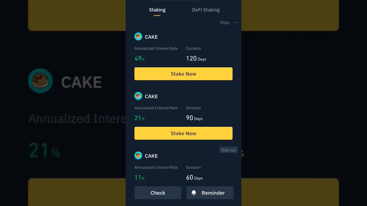 CAKE TOKEN STAKING BINANCE EARN #caketoken #altcoin #cryptostaking #staking #binanceearn #cryptonews