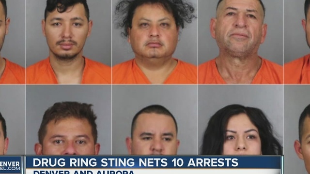 Drug ring sting nets 10 arrests