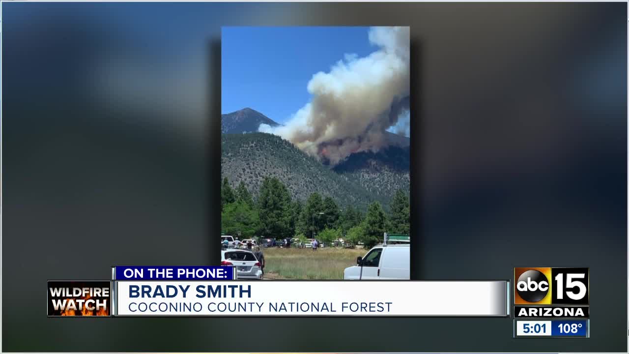 Museum Fire burning north of Flagstaff