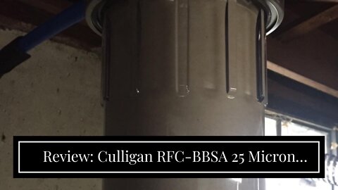 Review: Culligan RFC-BBSA 25 Micron Whole House Water Filter for Sediment, 10" x 4.5" Compatibl...