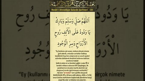 Resaili Ahmediyye Salavat-ı Şerifeleri-34