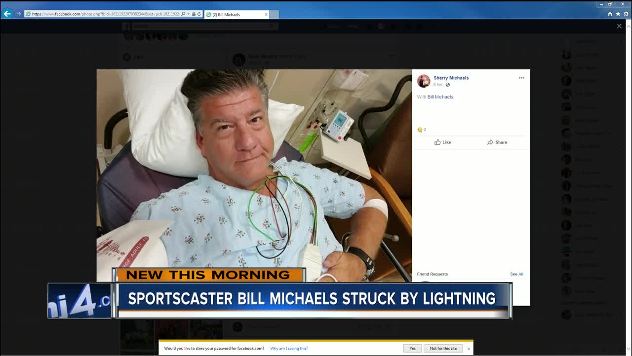 Bill Michaels struck by lightning