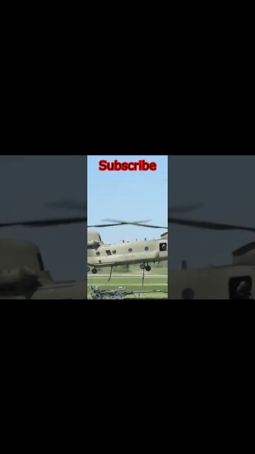 Giant Helicopter Lift Huge Gun #Aviation #AeroArduino