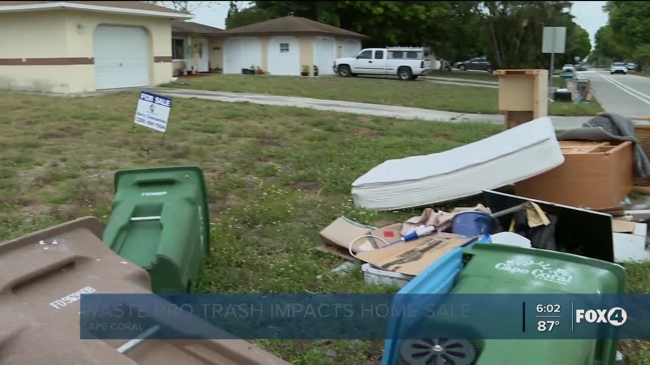 Missed trash pickup halts home sale