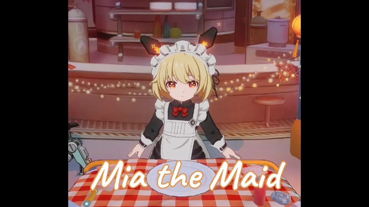 Mia in a Maid outfit!