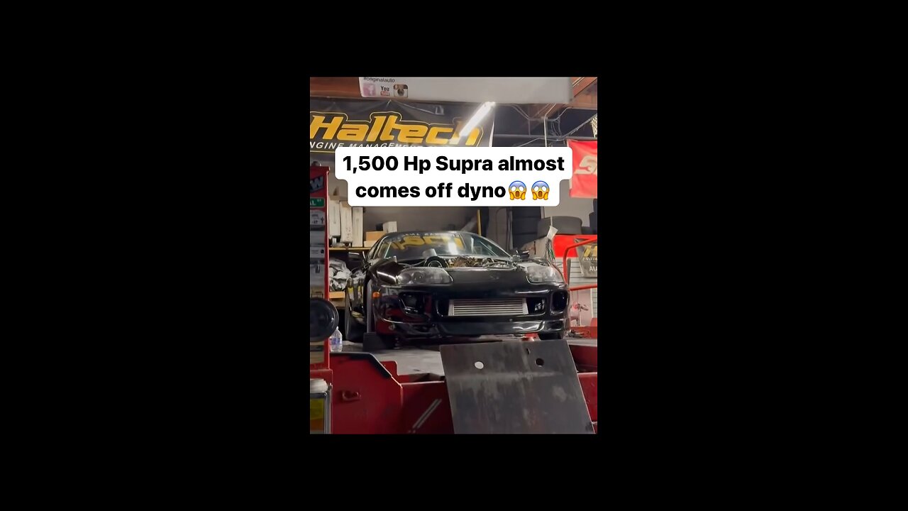 1500HP Supra almost comes offf dyno