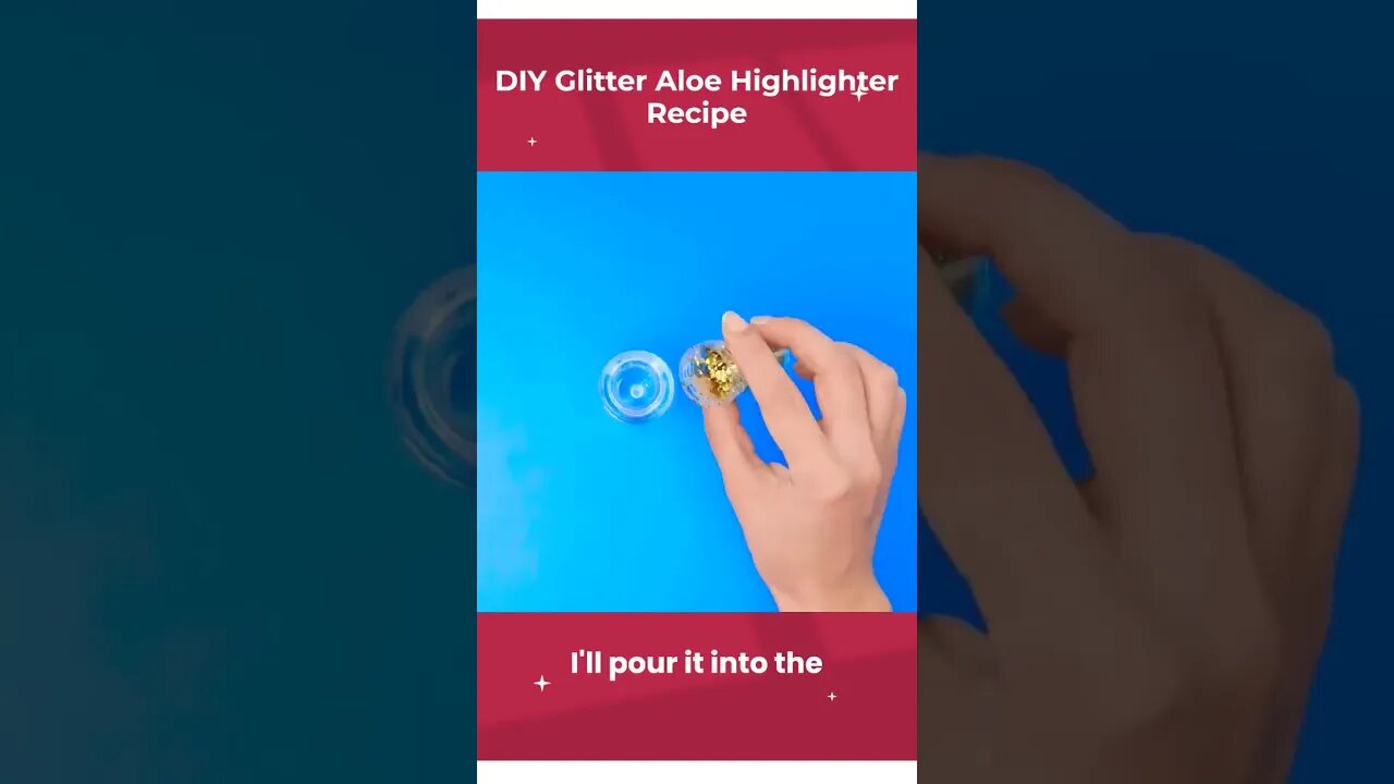 diy glitter aloe highlighter recipe