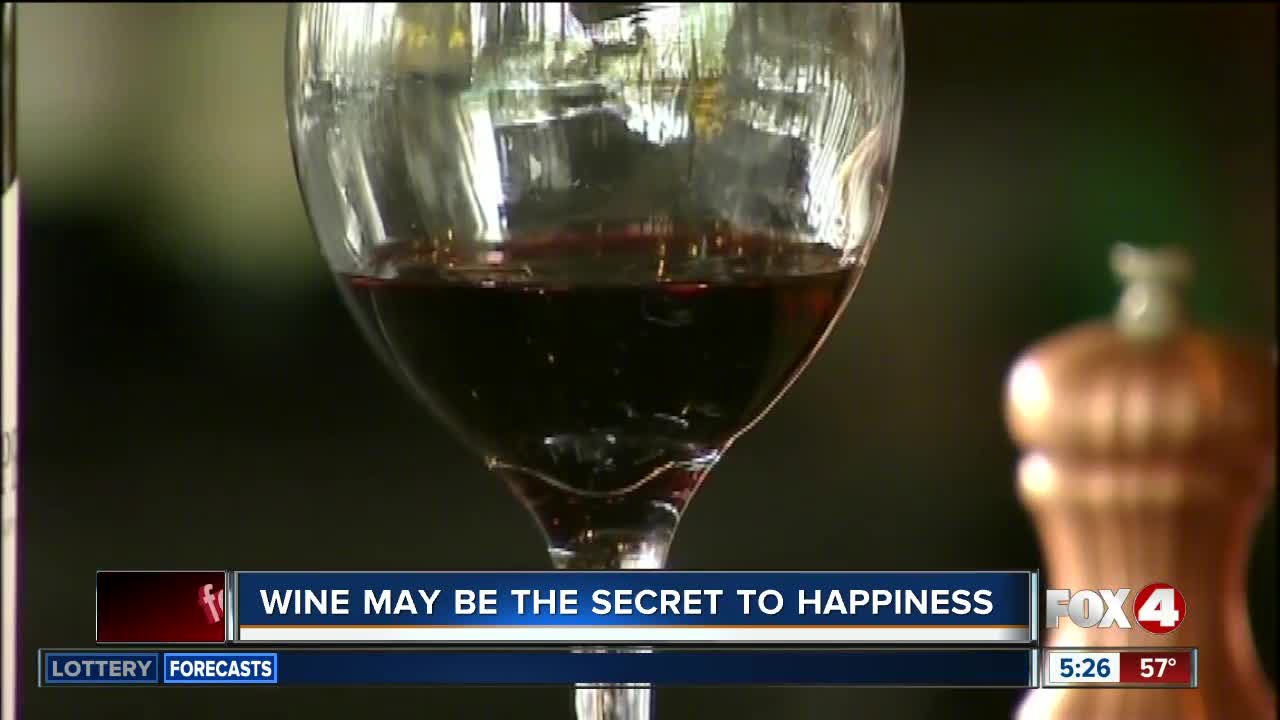 Wine may be the secret to happoiness