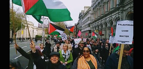 Irish Palestinian Solidarity March, Dame St. Dublin 18/11/23