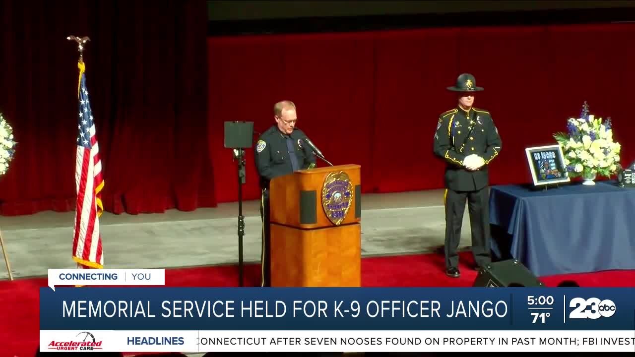 Memorial service held for K-9 Officer Jango