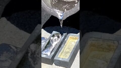 Pouring Aluminum Ingots -Metal Melting #fyp #shorts #cool #entertainment