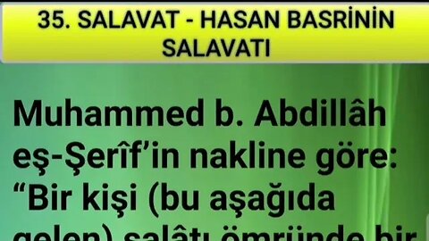 SALAVAT-I ŞERİFELER (35. SALAVAT -sesli)