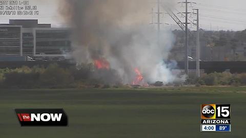 Brush fire sparks near Loop 202 and McKellips Road