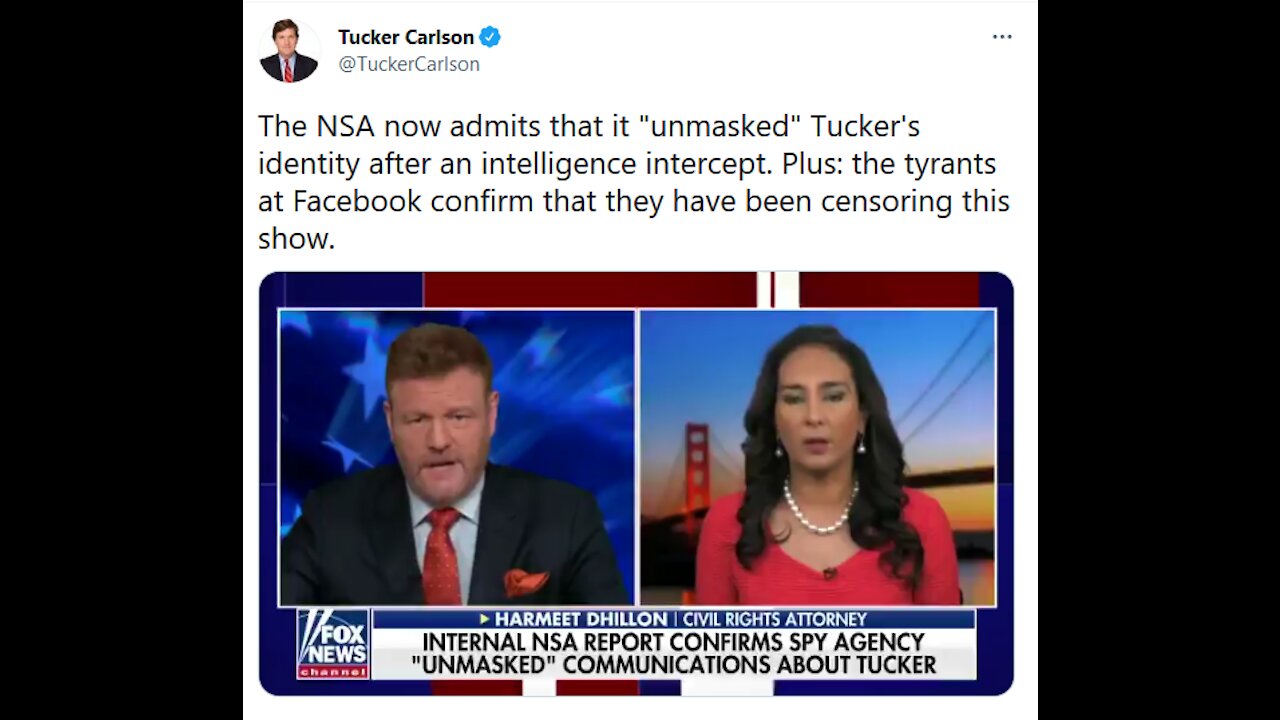 BREAKING: NSA admits to unmasking Tucker after intially lying about it