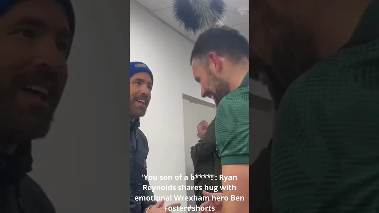 'You son of a b****!': Ryan Reynolds shares hug with emotional Wrexham hero Ben Foster #shorts