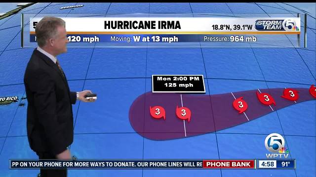 Hurricane Irma back up to Category 3 with 120 mph winds