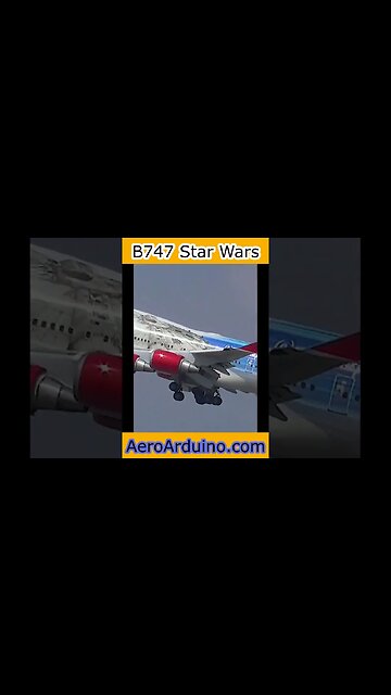 Watch Boeing B747 Star Wars #Falcon #Flying #Aviation #AeroArduino