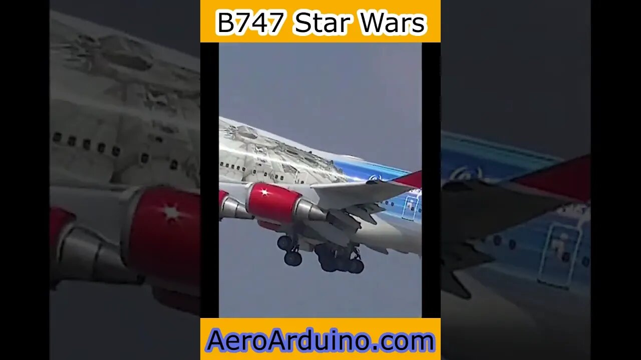 Watch Boeing B747 Star Wars #Falcon #Flying #Aviation #AeroArduino