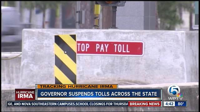 Tolls suspended in Florida ahead of Irma