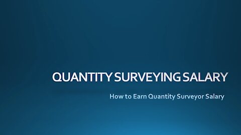 Quantity Surveying Salary | CCMUK