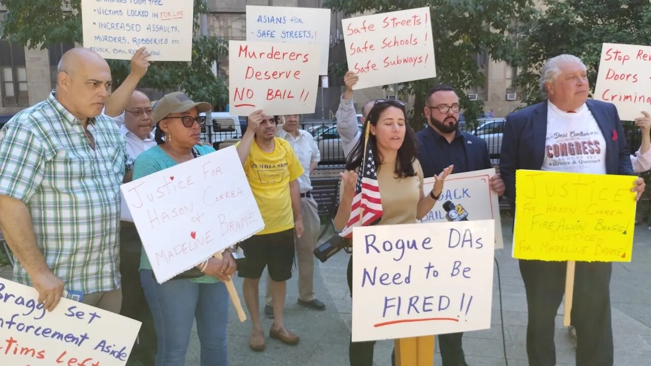 The Fire Alvin Bragg Rally and Press Conference hosted by Desi Cuellar and Madeline Brame 8/19/2022