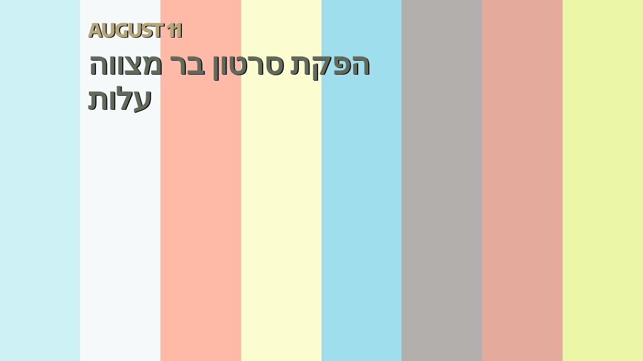 הפקת סרטון בר מצווה עלות