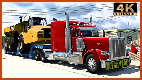 Caterpillar 745C transported with Peterbilt 389 | American Truck Simulator Gameplay "4K"