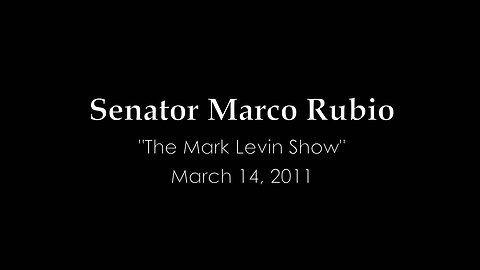 Sen. Rubio Talks Opposition To CR On Mark Levin